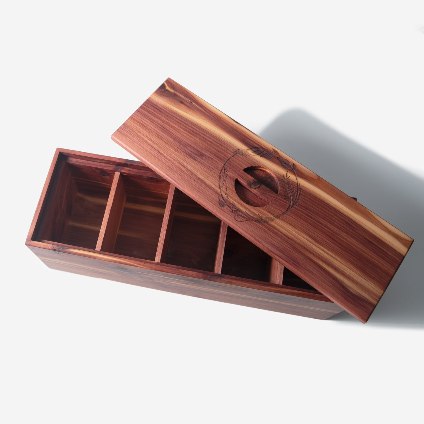 Tea Box - Red Cedar - 5 Compartments