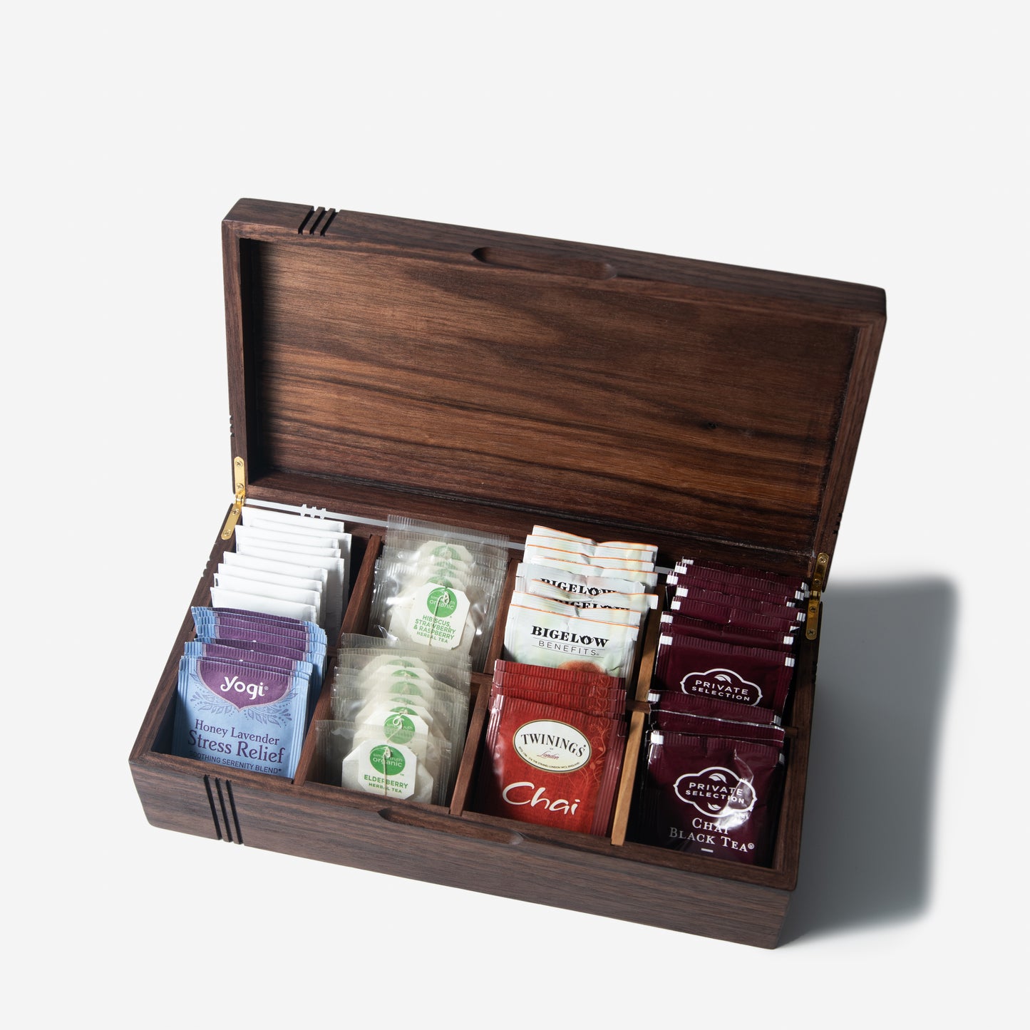 Tea Chest - Black Walnut - 8 Compartments