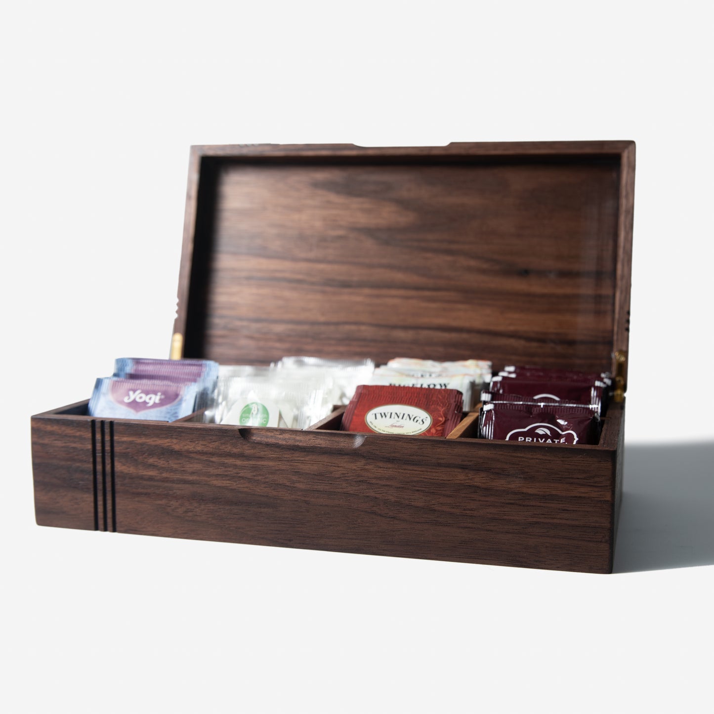 Tea Chest - Black Walnut - 8 Compartments