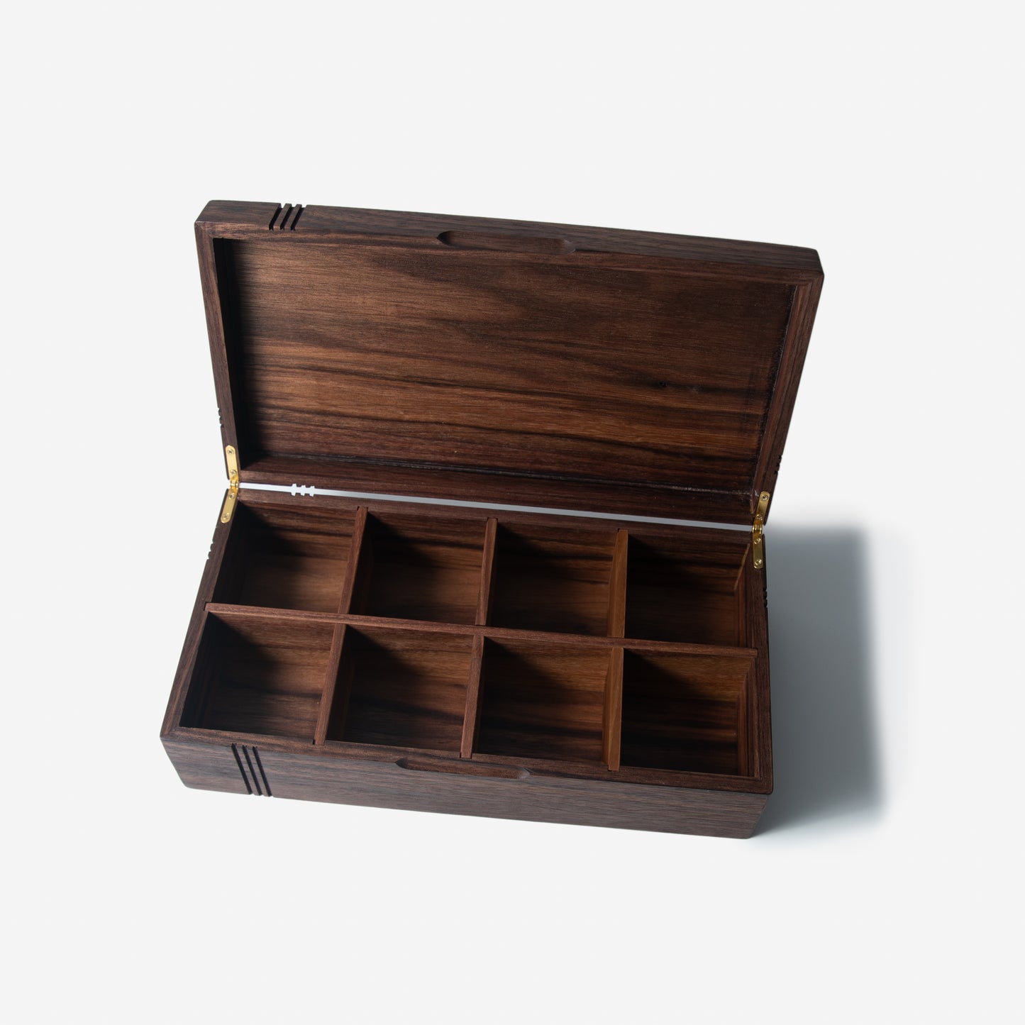 Tea Chest - Black Walnut - 8 Compartments