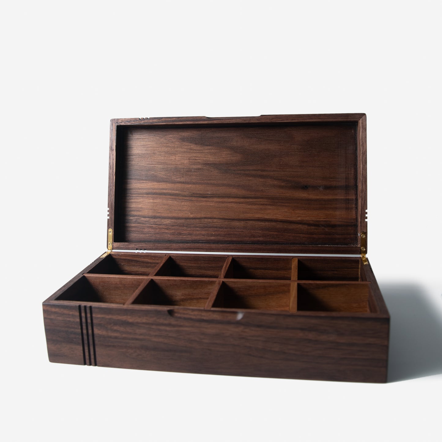 Tea Chest - Black Walnut - 8 Compartments
