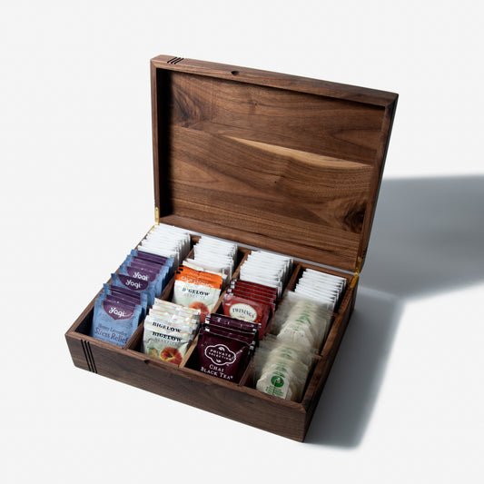Tea Chest - Black Walnut - 12 Compartments