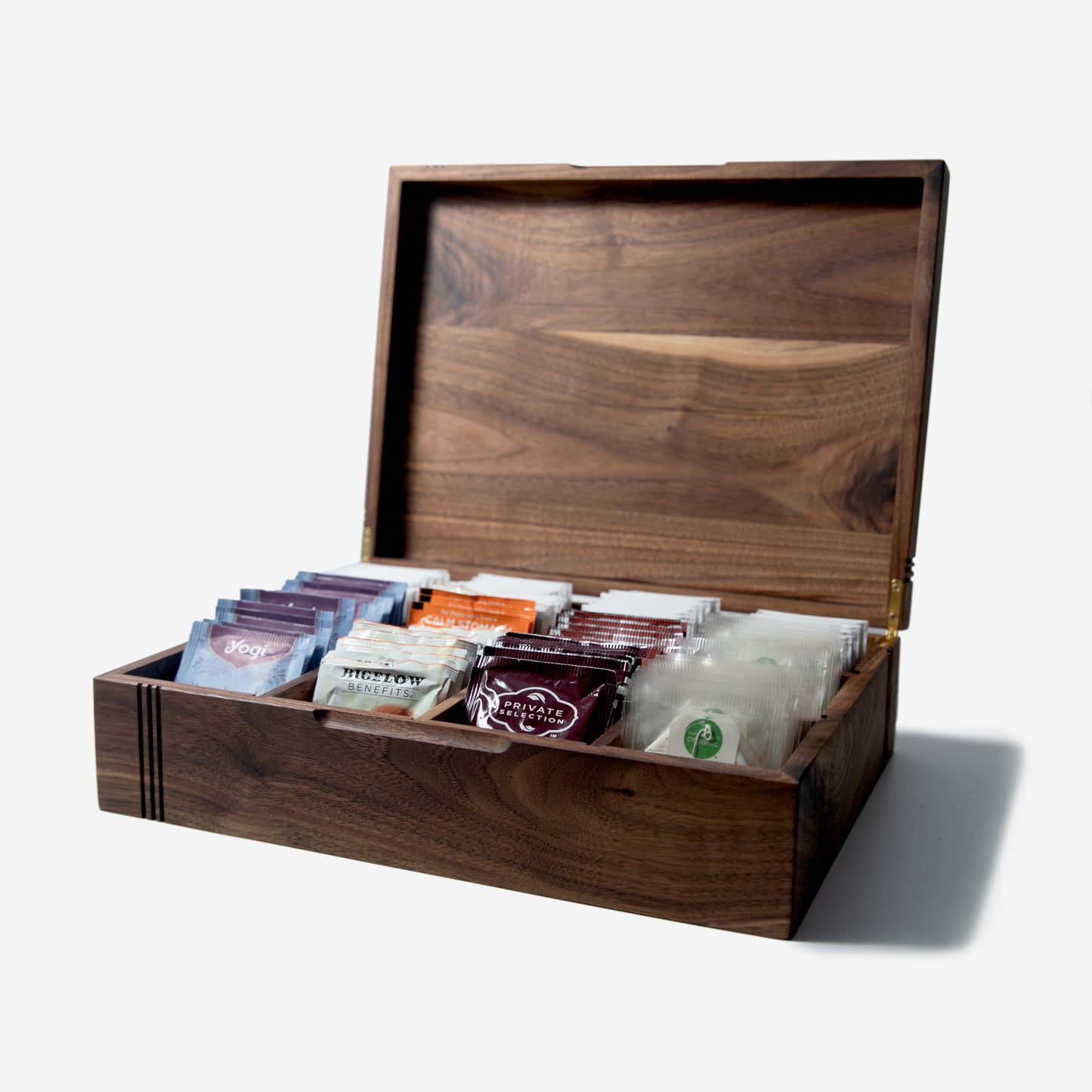 Tea Chest - Black Walnut - 12 Compartments