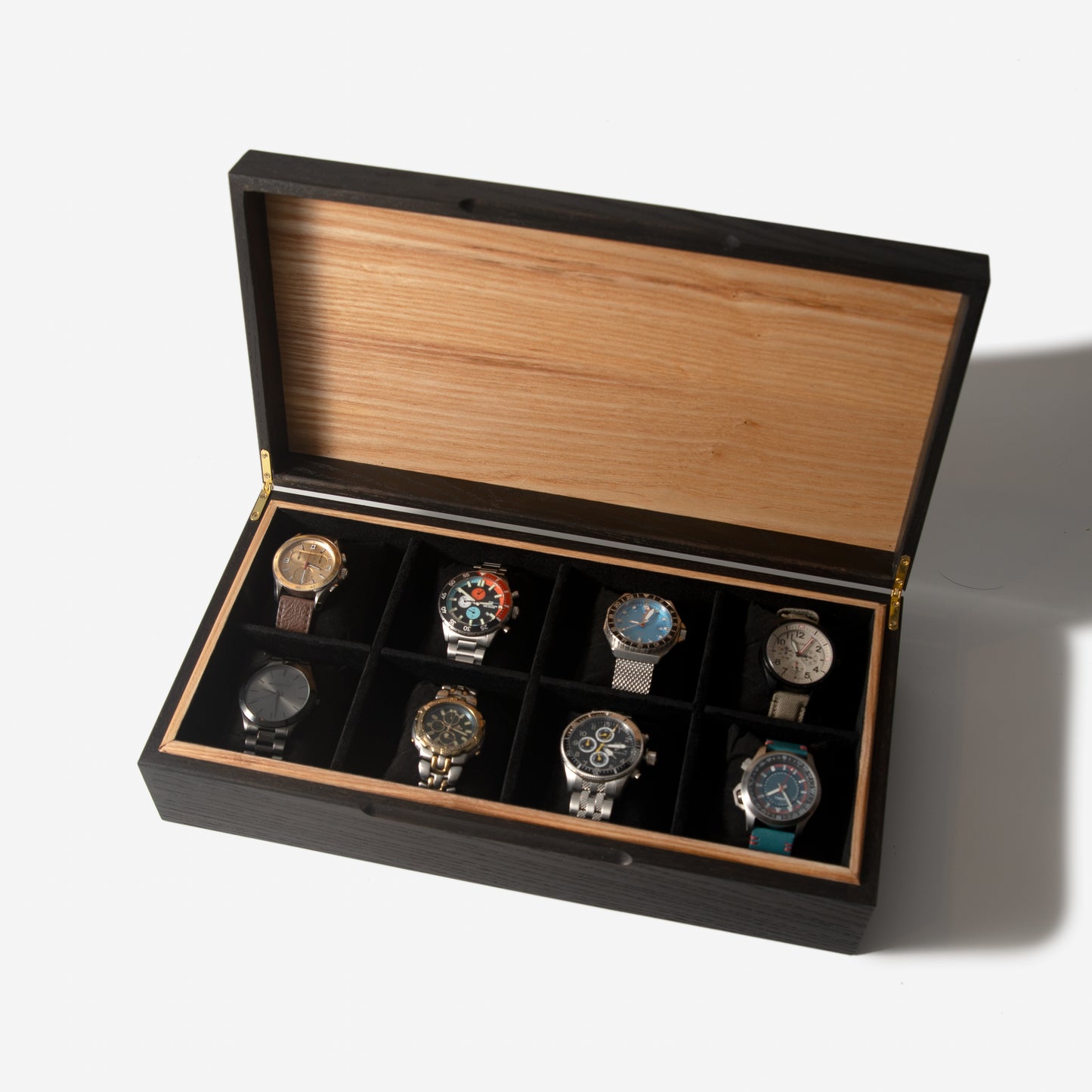 Watch Box - Black Ash and White Ash
