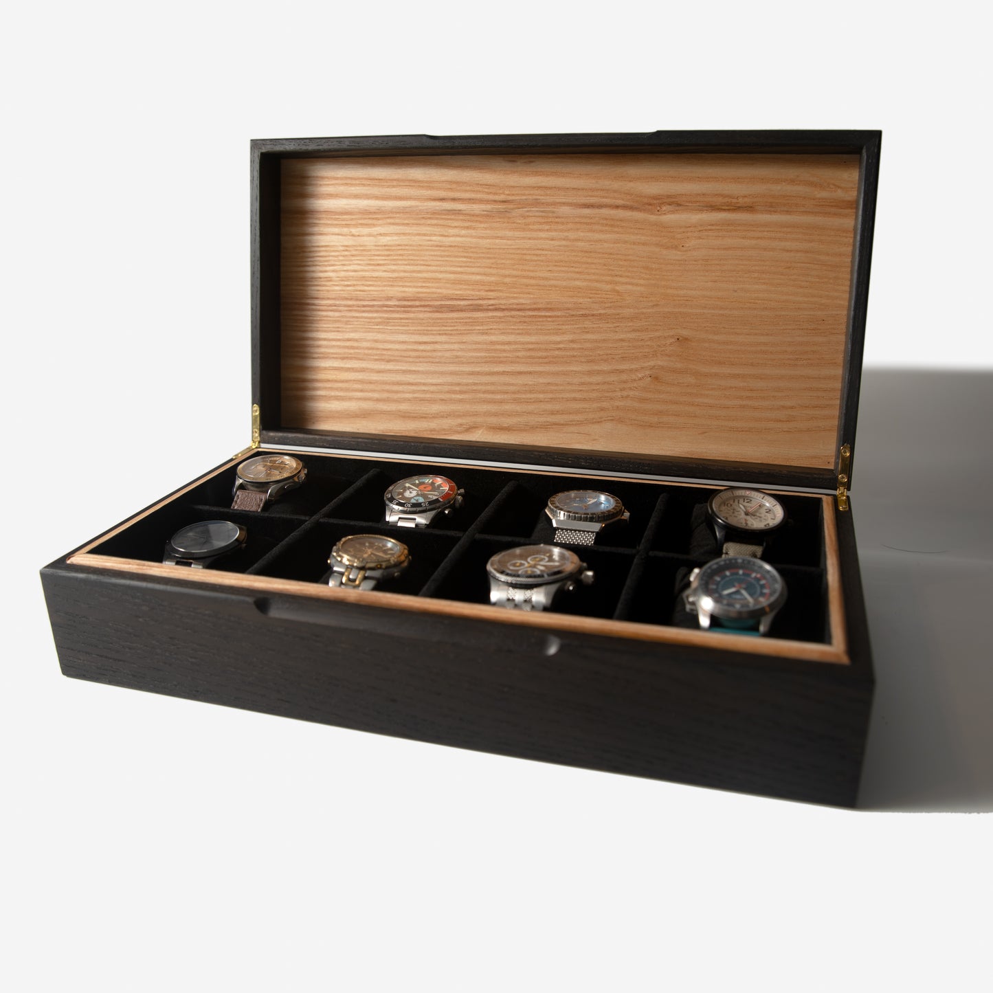 Watch Box - Black Ash and White Ash