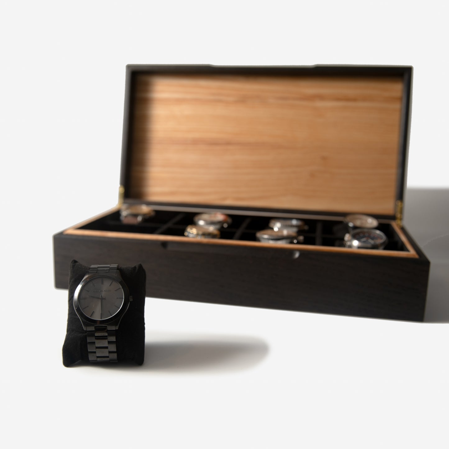 Watch Box - Black Ash and White Ash