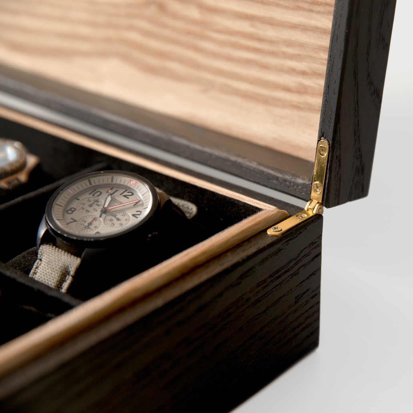 Watch Box - Black Ash and White Ash