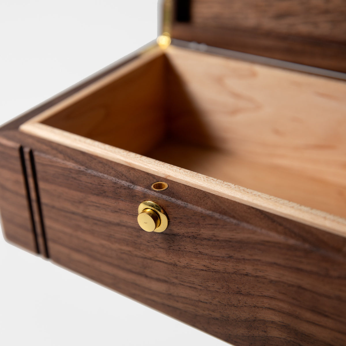 Black Walnut and Maple Keepsake Box, handmade by Red Ridge Woodworking, view 14