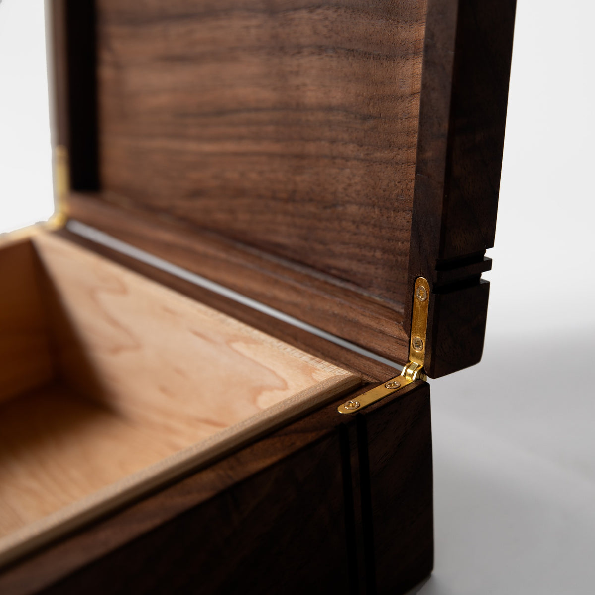 Black Walnut and Maple Keepsake Box, handmade by Red Ridge Woodworking, view 15