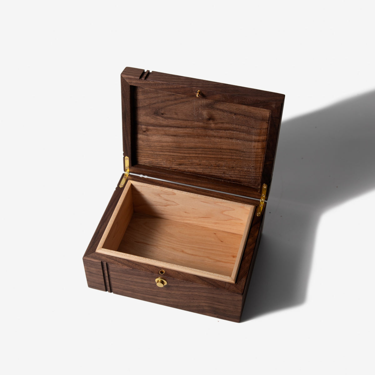 Black Walnut and Maple Keepsake Box, handmade by Red Ridge Woodworking, view 17