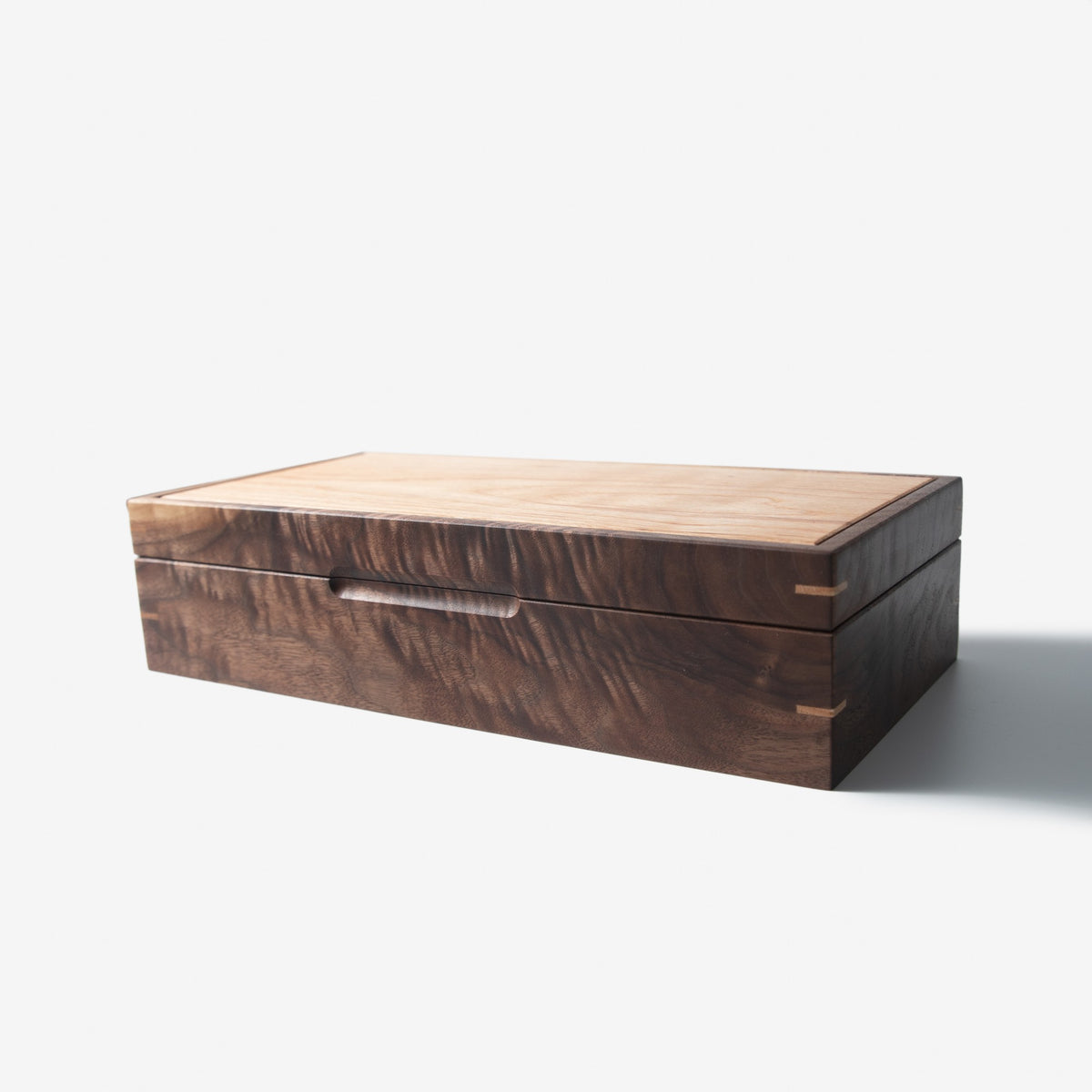 Black Walnut and Oak Watch Box, handmade by Red Ridge Woodworking, view 14