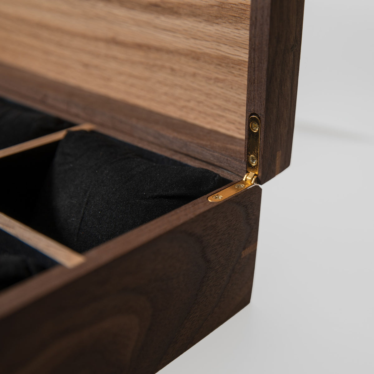 Black Walnut and Oak Watch Box, handmade by Red Ridge Woodworking, view 21