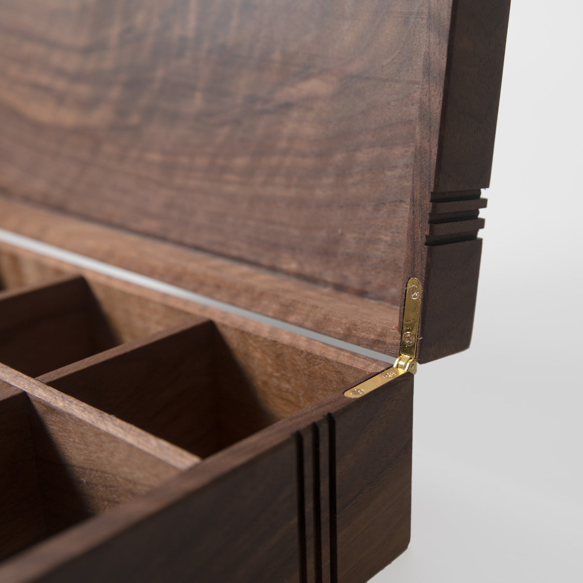 Black Walnut Tea Box, handmade by Red Ridge Woodworking, view 8