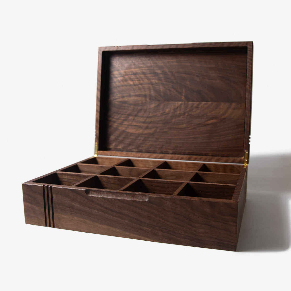 Black Walnut Tea Box, handmade by Red Ridge Woodworking, view 9