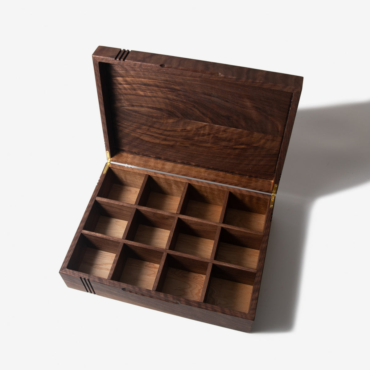 Black Walnut Tea Box, handmade by Red Ridge Woodworking, view 10