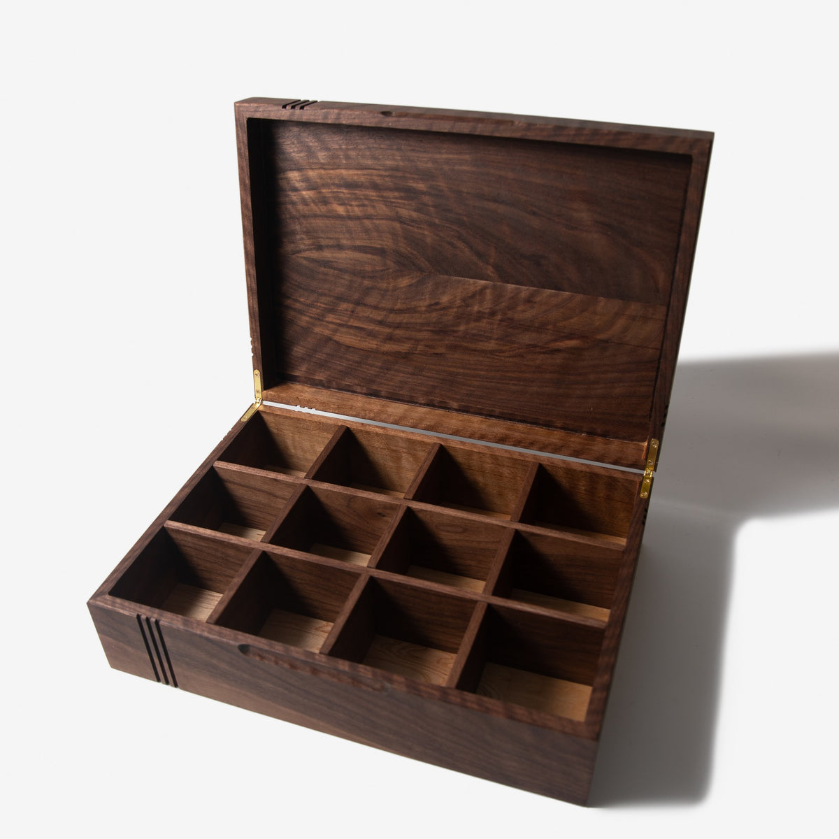 Black Walnut Tea Box, handmade by Red Ridge Woodworking, view 11