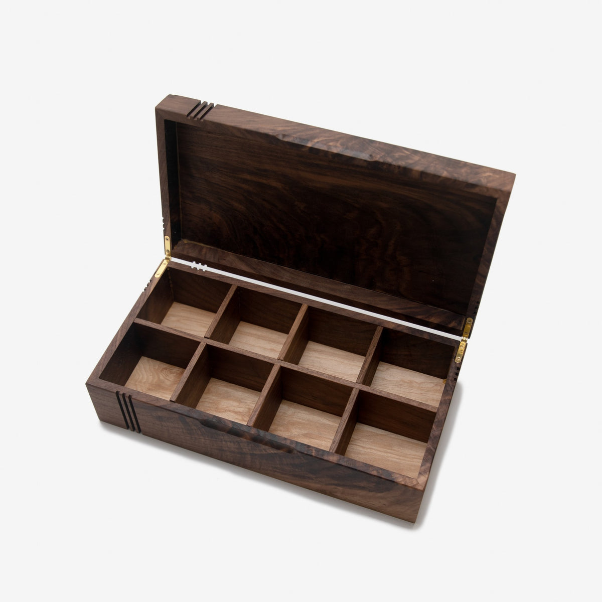 Black Walnut Tea Box, handmade by Red Ridge Woodworking, view 11