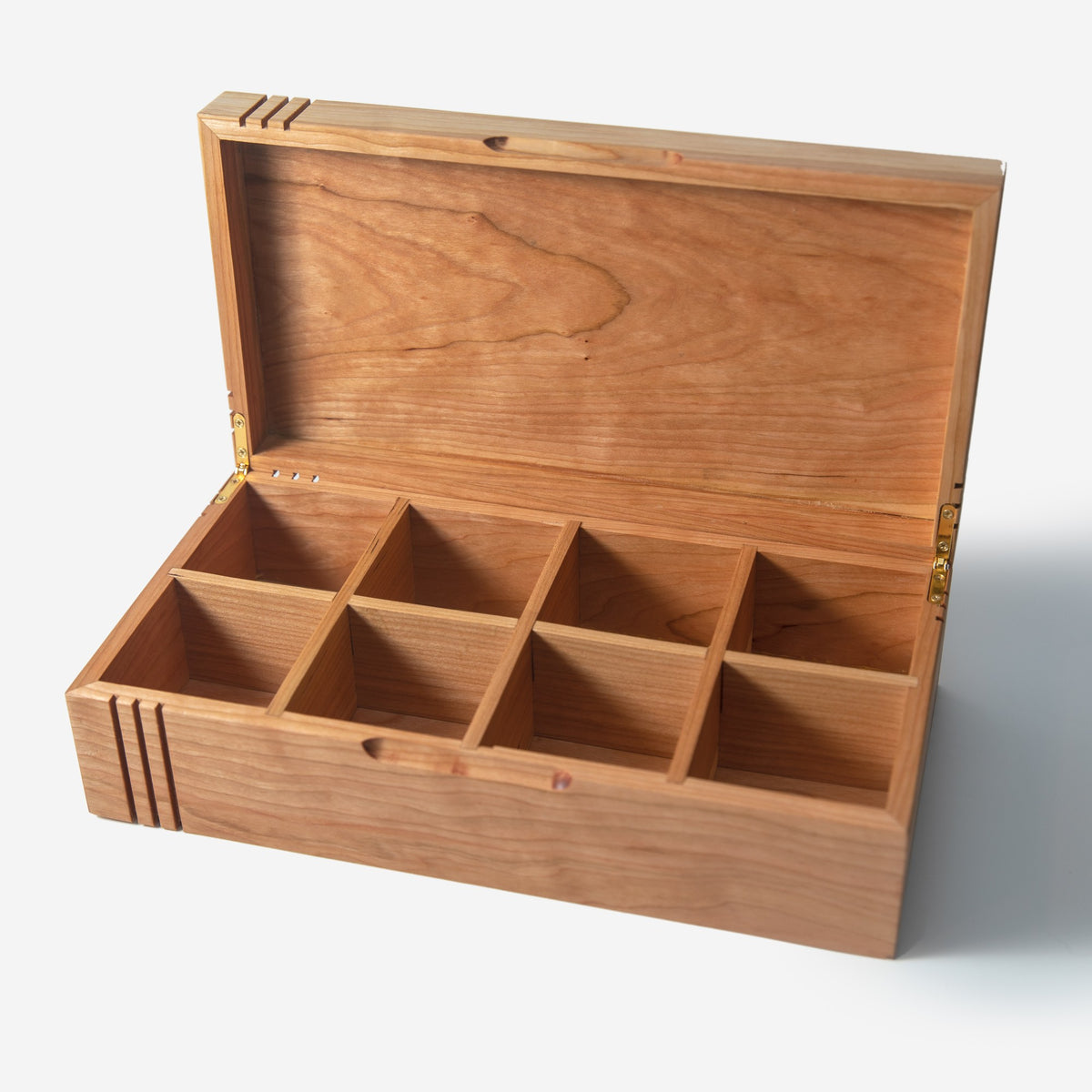 American Cherry Tea Box, handmade by Red Ridge Woodworking, view 5