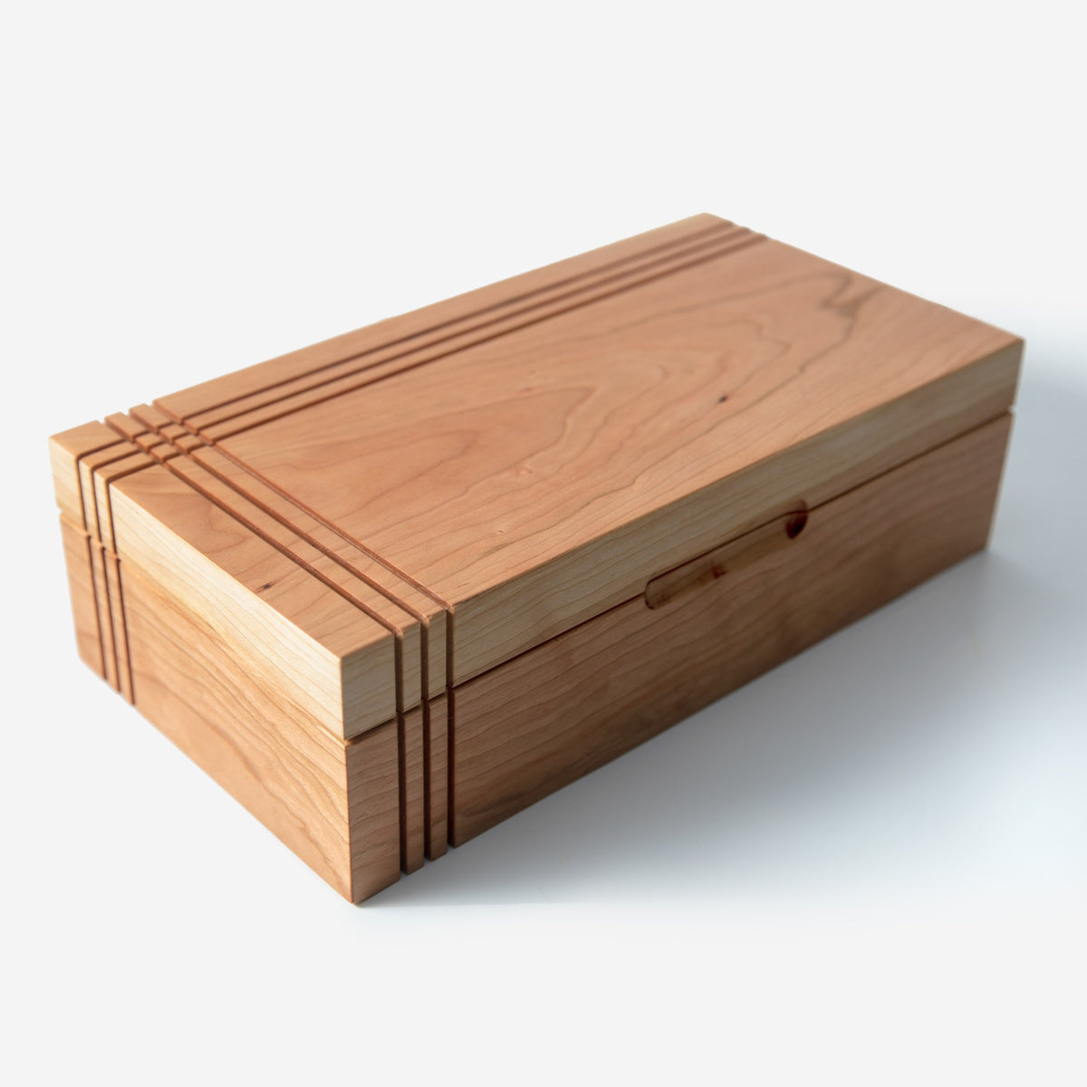 American Cherry Tea Box, handmade by Red Ridge Woodworking, view 6