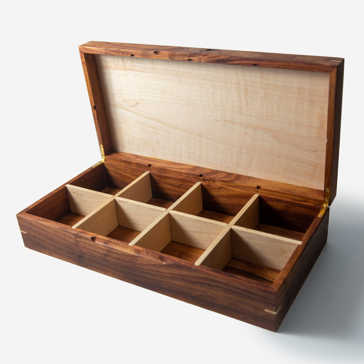 Desert Mesquite and Curly Maple Watch Box, handmade by Red Ridge Woodworking, view 16