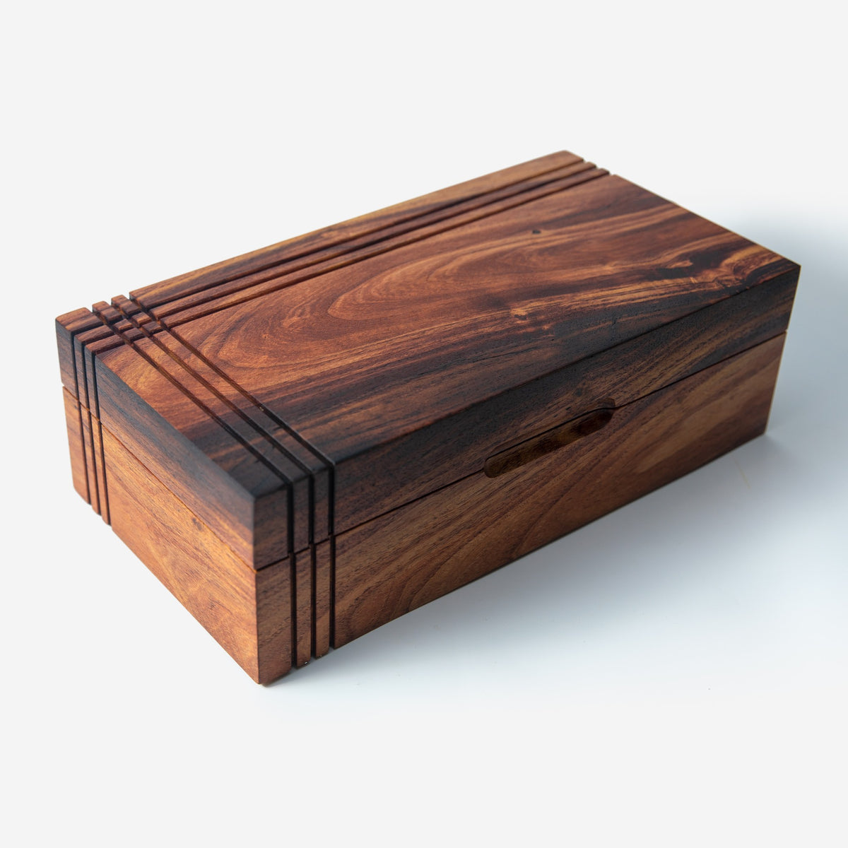 Desert Mesquite Tea Box, handmade by Red Ridge Woodworking, view 6