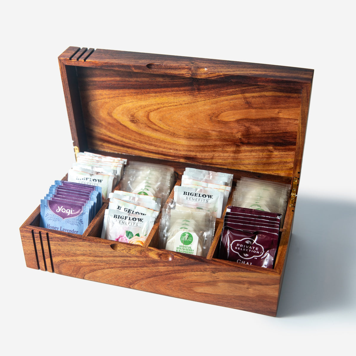 Desert Mesquite Tea Box, handmade by Red Ridge Woodworking, view 7