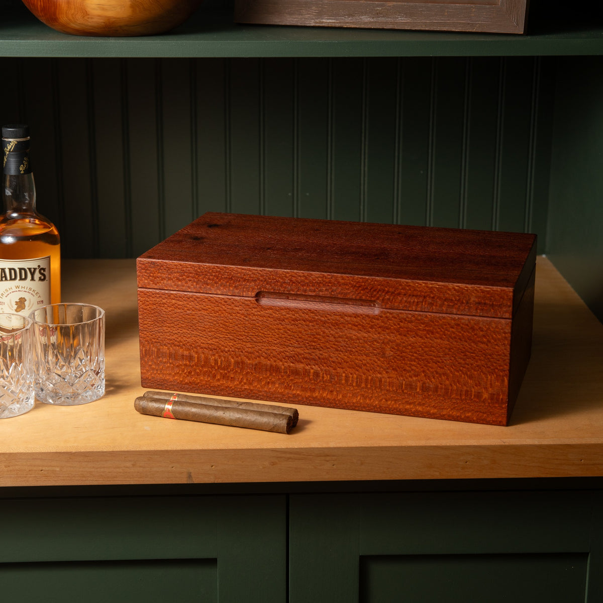 Lacewood Cigar Humidor, handmade by Red Ridge Woodworking, view 17