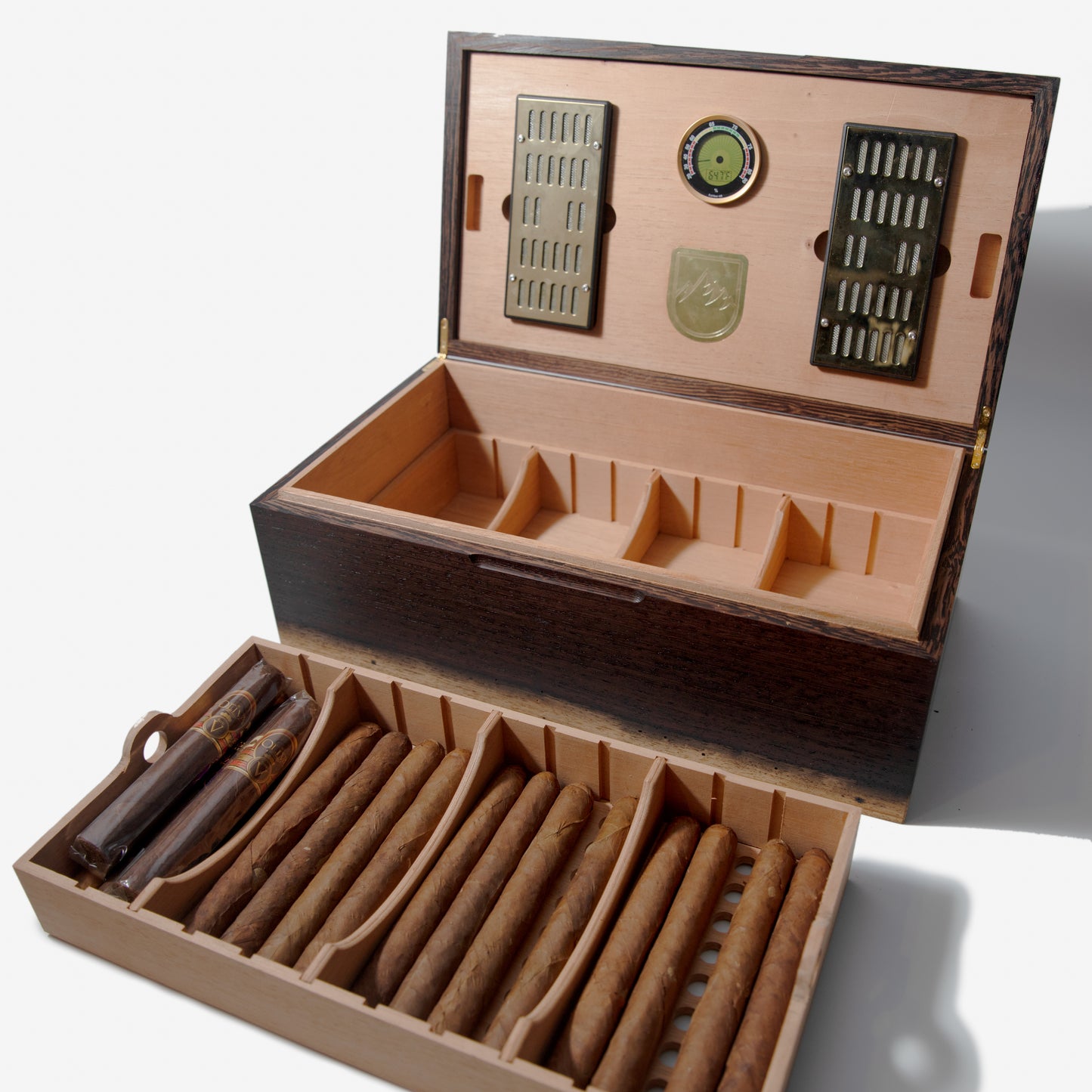 Wenge Humidor with Spanish Cedar Lining | 80 Churchills