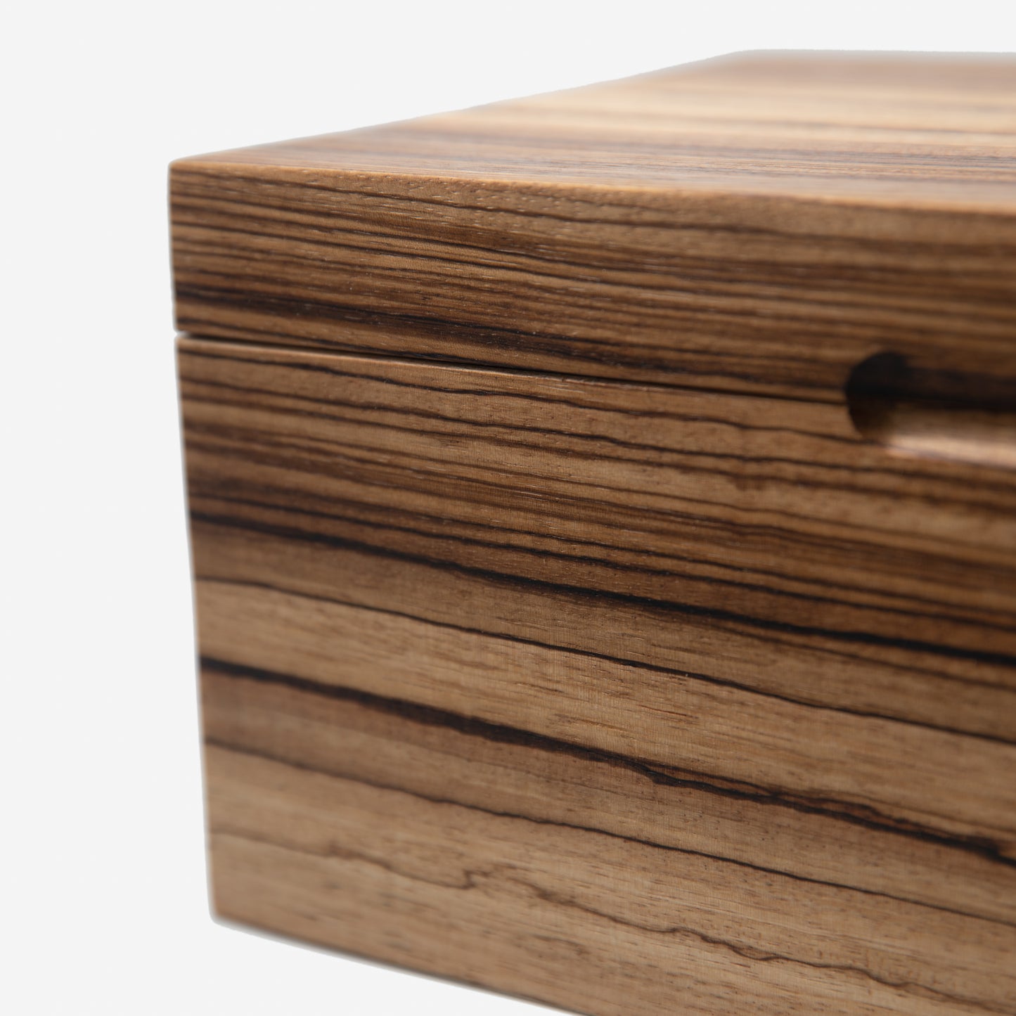 Zebrawood Humidor with Spanish Cedar Lining | 80 Churchills