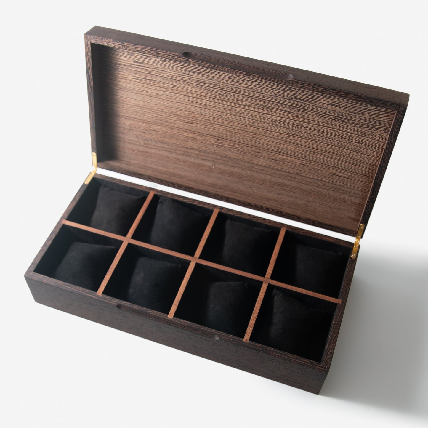 Watch Box - Wenge Hardwood - 8 Watch Compartments